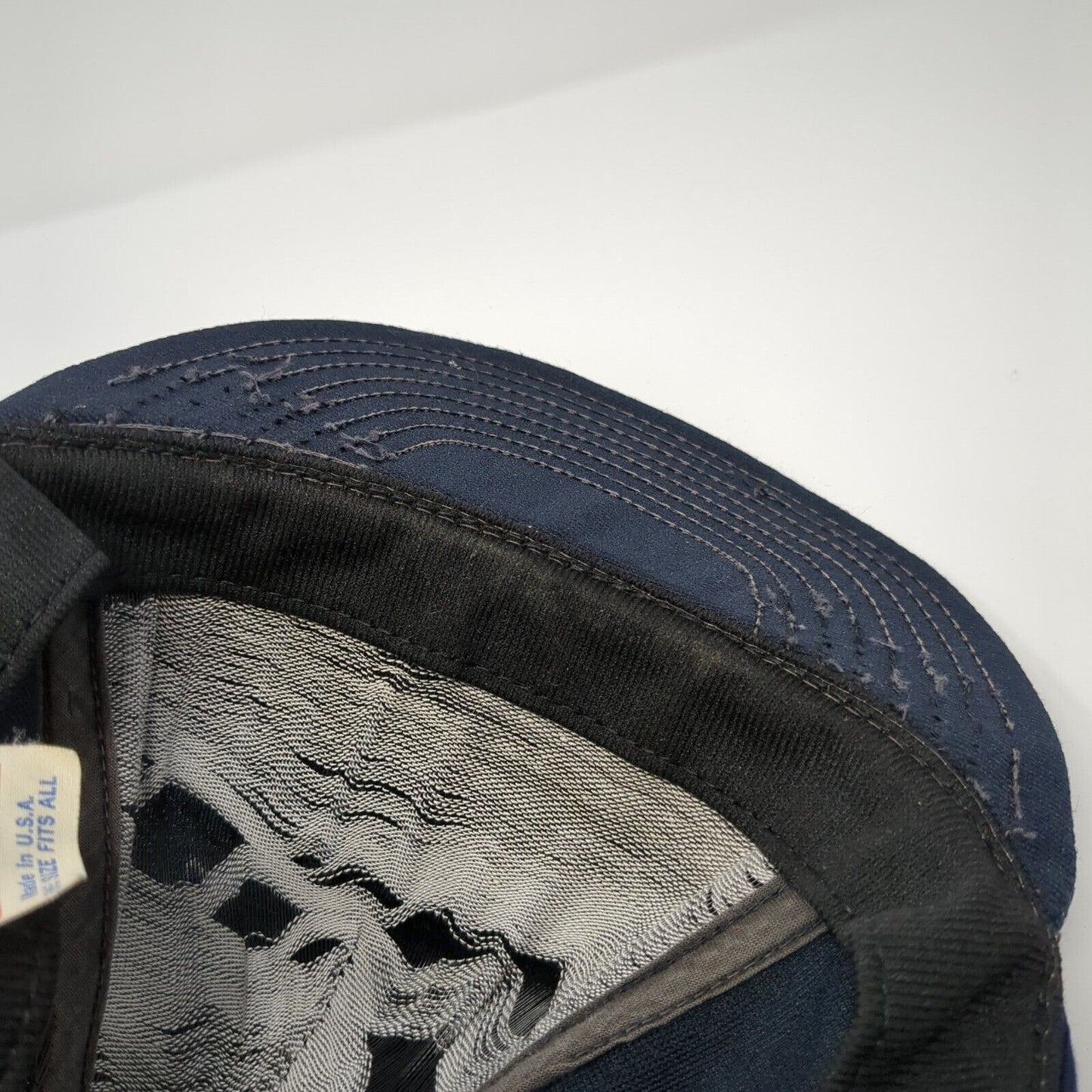USS Hailey DD-556 Patch Snapback Hat Blue One Size Adjustable Solid