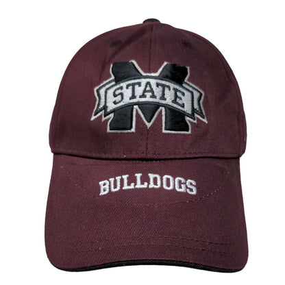 Captivating Headwear Men's Strapback Hat Mississippi State Bulldogs Embroidered