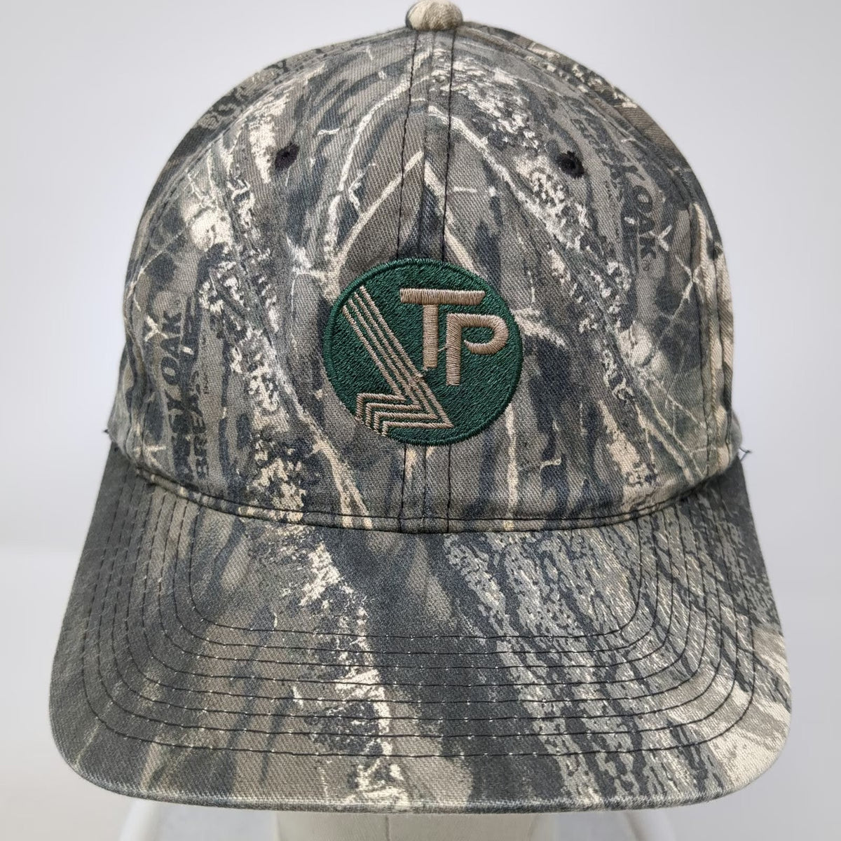 Outdoor Cap Snapback Gray Green One Size Mossy Oak Camo TP Patch Hunting Hat