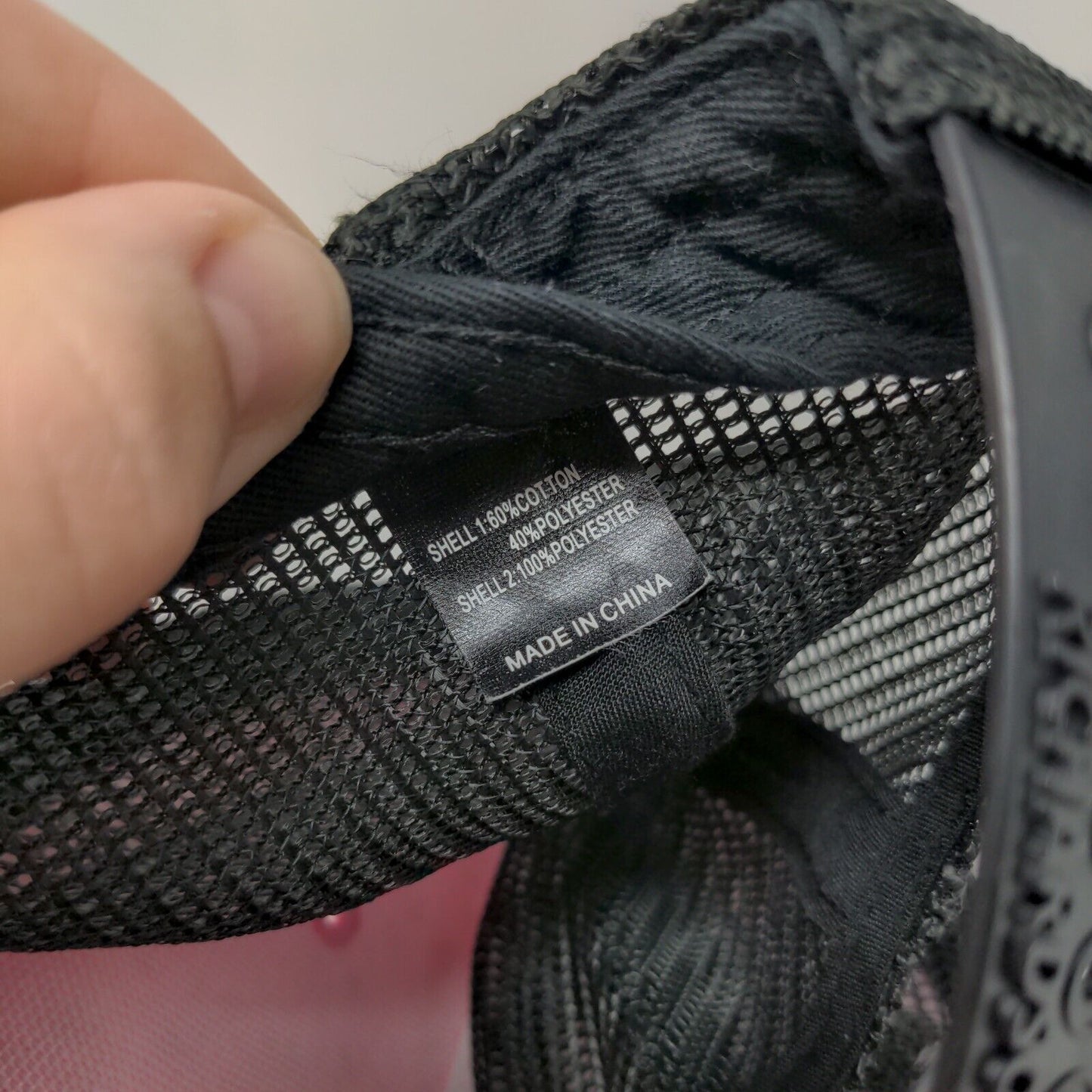 Richardson Leather Patch Snapback Mesh Back Trucker Hat Pink One Size