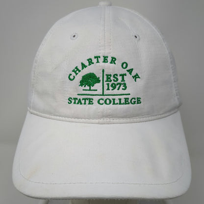 Cap America Baseball Cap White One Size Charter Oak State College Polyester Hat