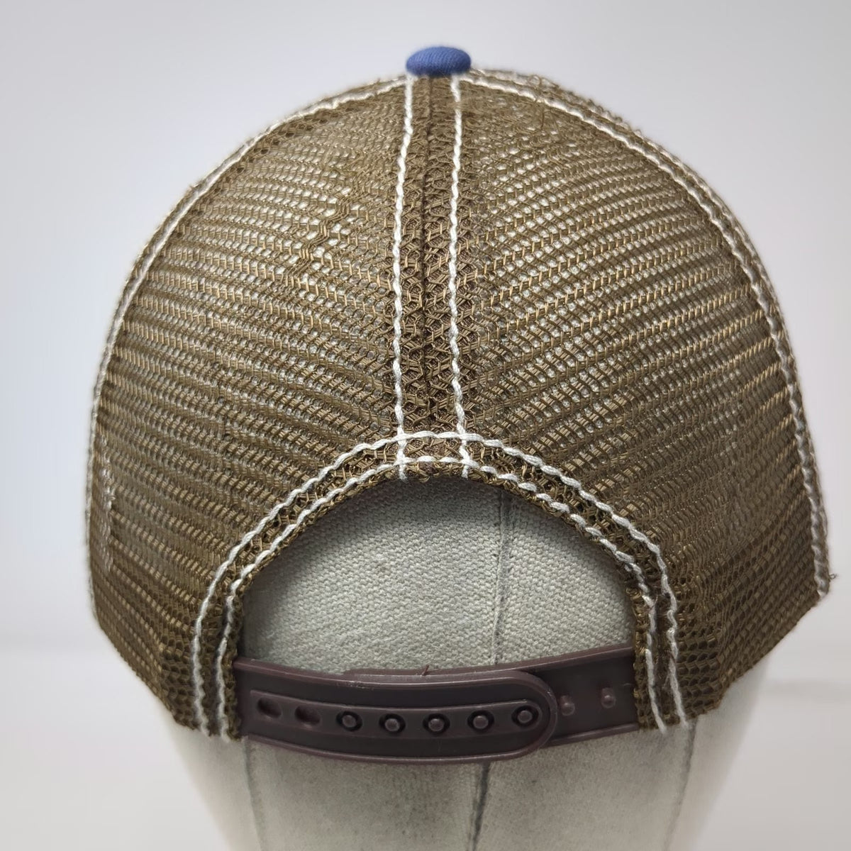 Trucker Hat Blue Brown One Size Angry Orchard Hard Cider Mesh Distressed Logo