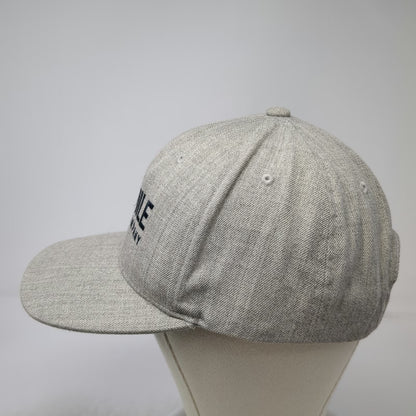 Yupoong Snapback Hat Gray One Size Ten Mile Brewing Company Green Underbrim Wool