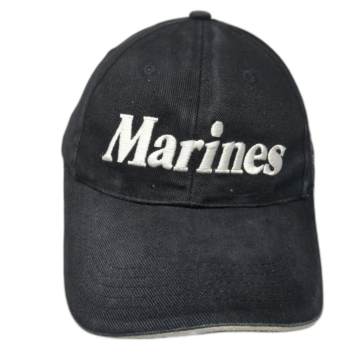 US Marines Baseball Cap Black OS EGA Logo Recruitment USMC Cotton Strapback Hat