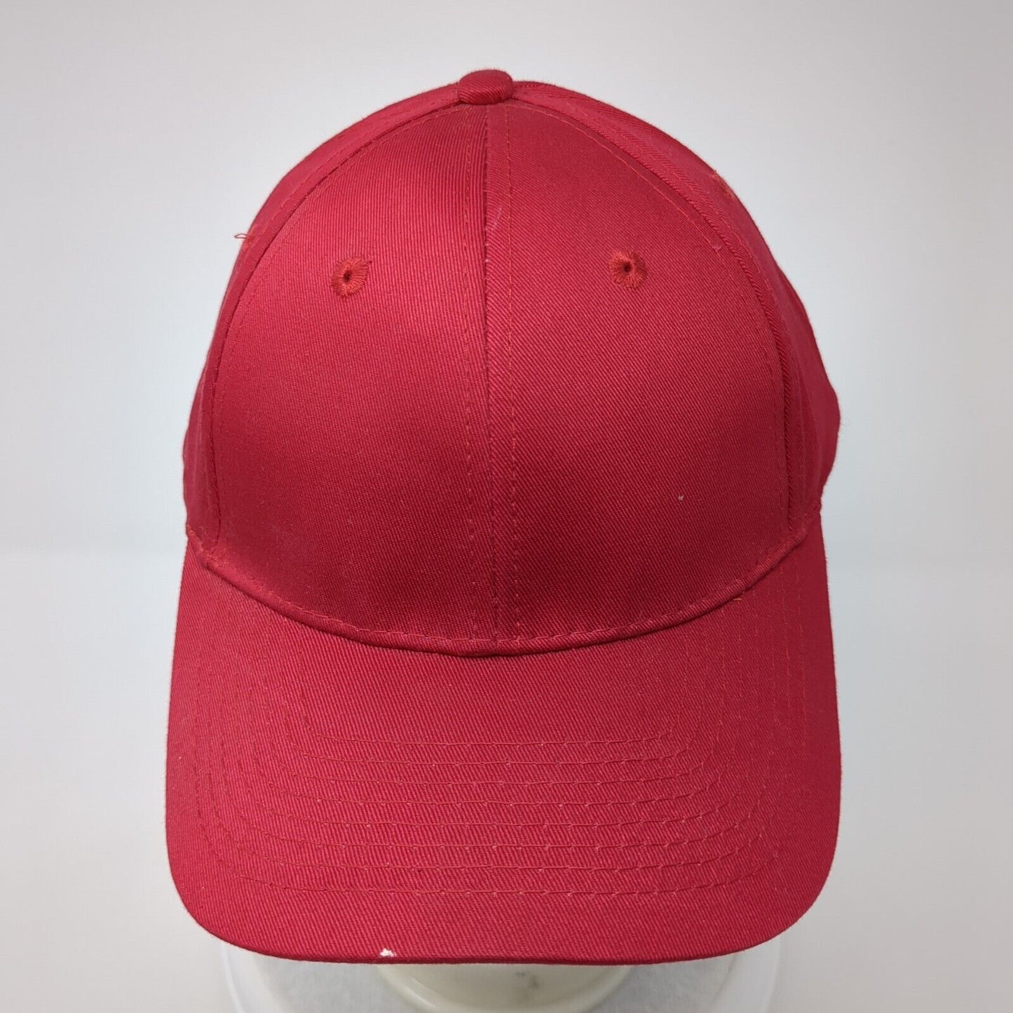 Port & Company Strapback Hat Red One Size Adjustable 6 Panel Blank