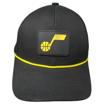 Utah Jazz Team 49 Trucker Hat Black One Size Snapback Rope Cord Rubber Patch