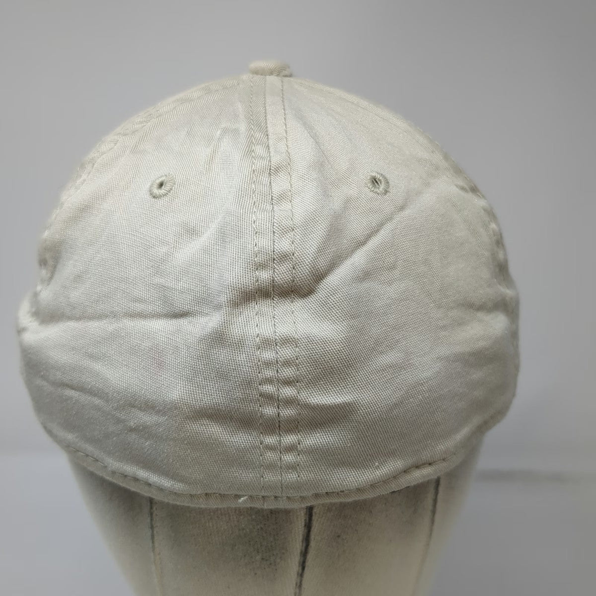 Era Baseball Cap Beige Blue M Hat Structured Stretch Fit DEPATCO Construction
