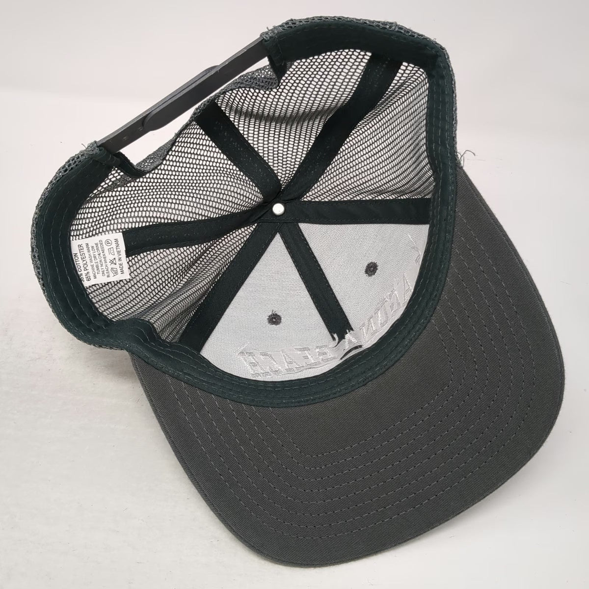 Gray Trucker Hat One Size Laguna Beach California Mesh Back Snapback Embroidery