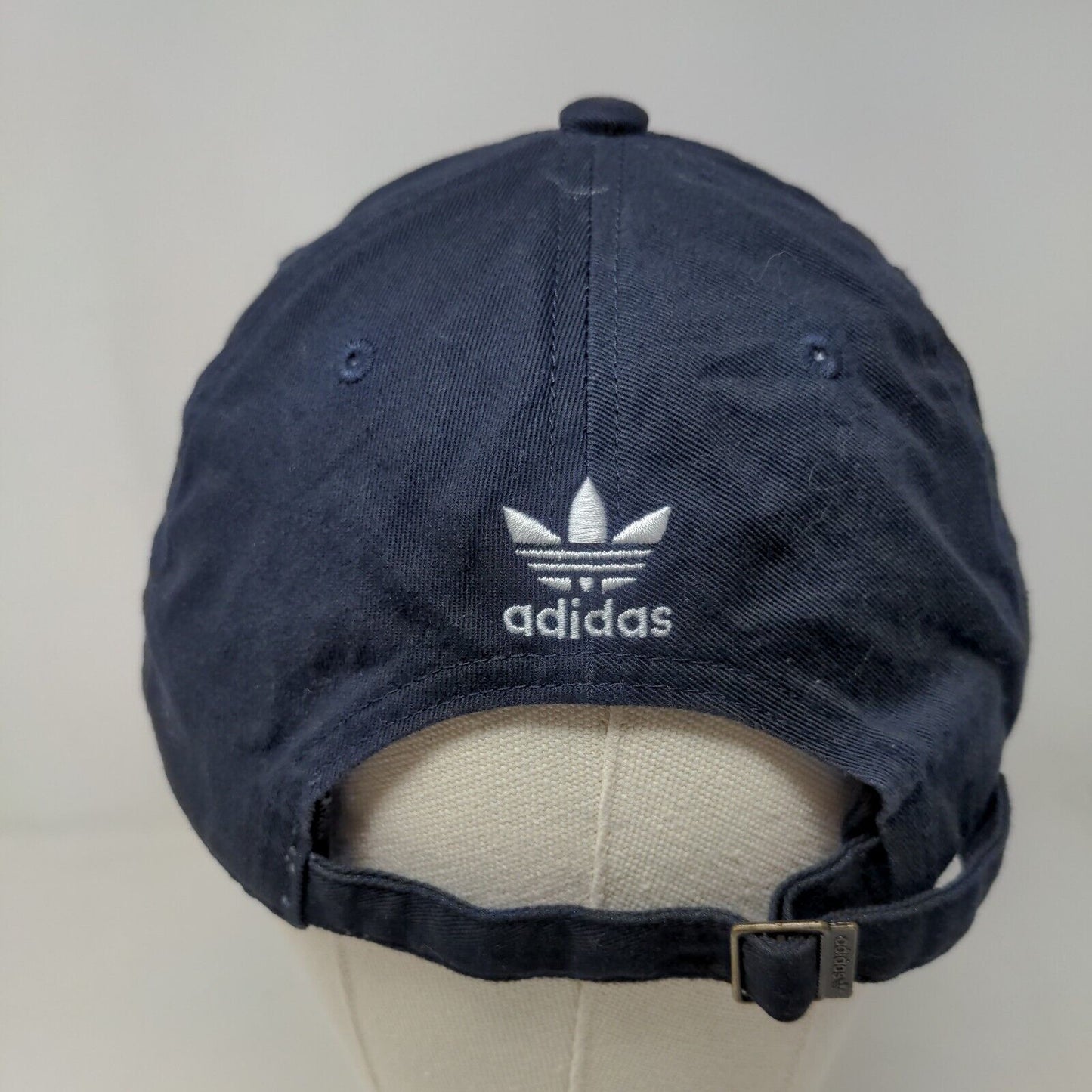 Adidas Men's Slideback Hat Blue Size OSFM Embroidered Spell Out Logo Cotton