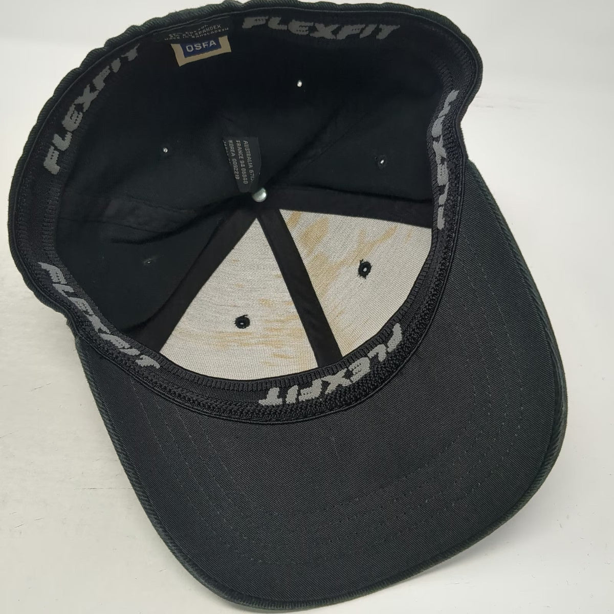 Dakine Baseball Cap Black One Size Flexfit Raised Logo Cotton Spandex Curved Hat