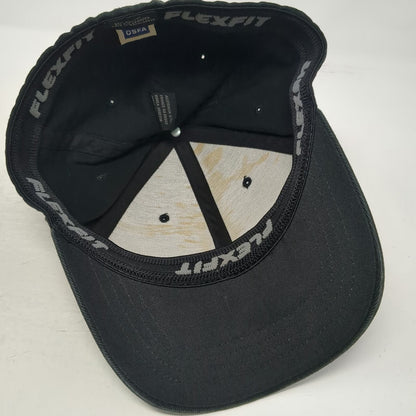 Dakine Baseball Cap Black One Size Flexfit Raised Logo Cotton Spandex Curved Hat