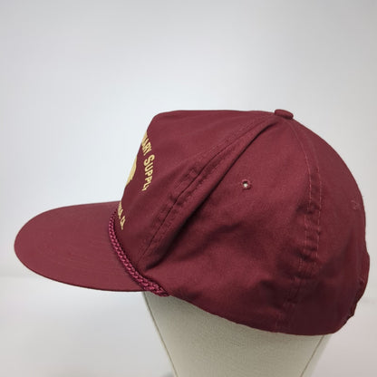 Nissin 5 Panel Red Hat One Size Hesperia Veterinary Supply Horse Rope Snapback