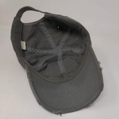 Take Me With You Slideback Hat Gray OSFA Adjustable Embroidered Distressed