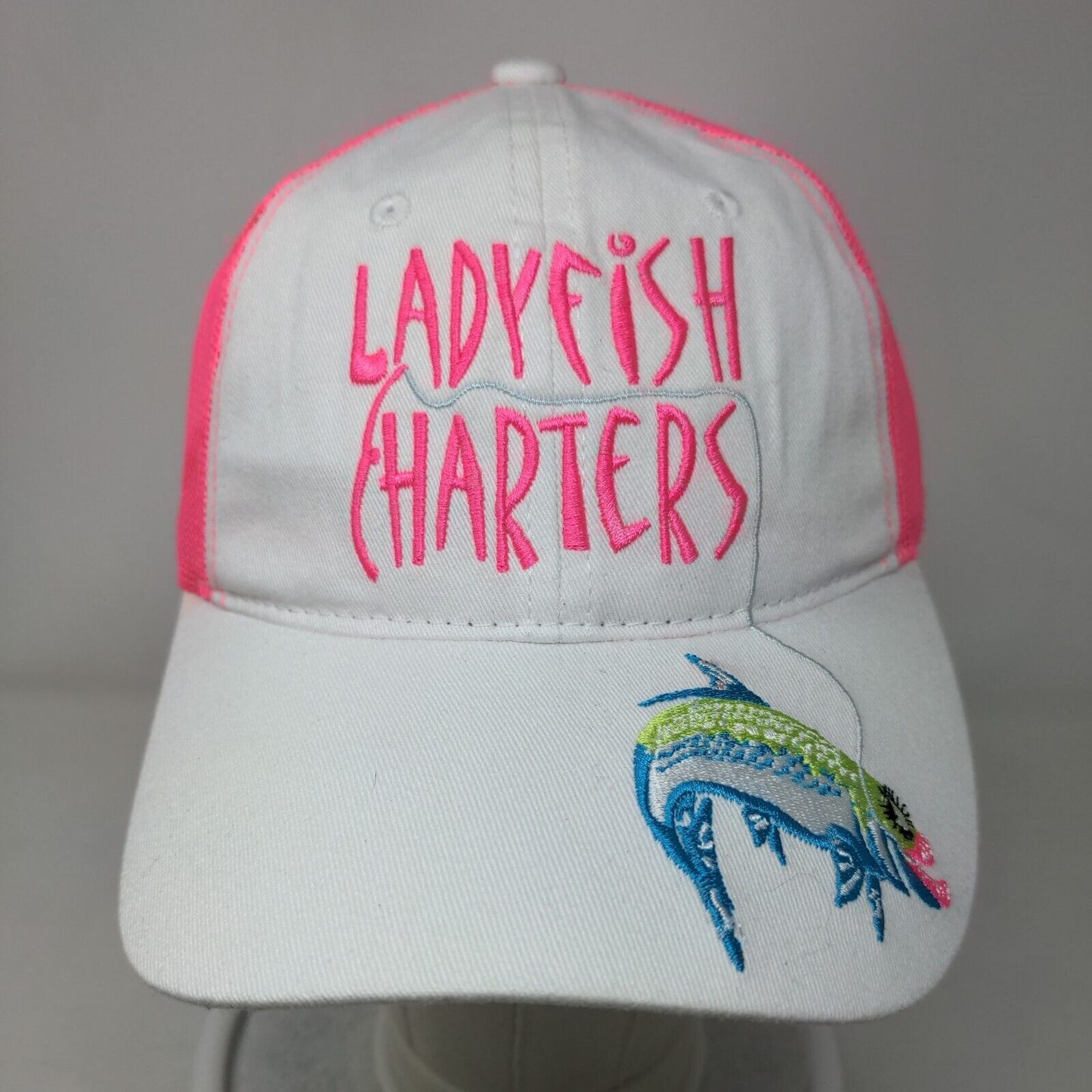 Ladyfish Charters Strapback Mesh Back Trucker Hat Multi 56cm Adjustable