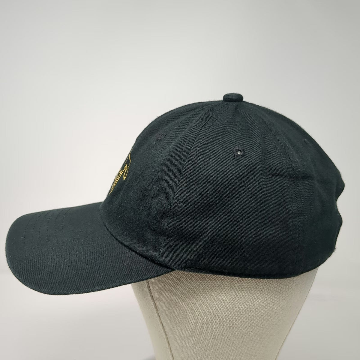 Baseball Cap Black One Size Gold Embroidered Hands Black Book Adjustable Hat
