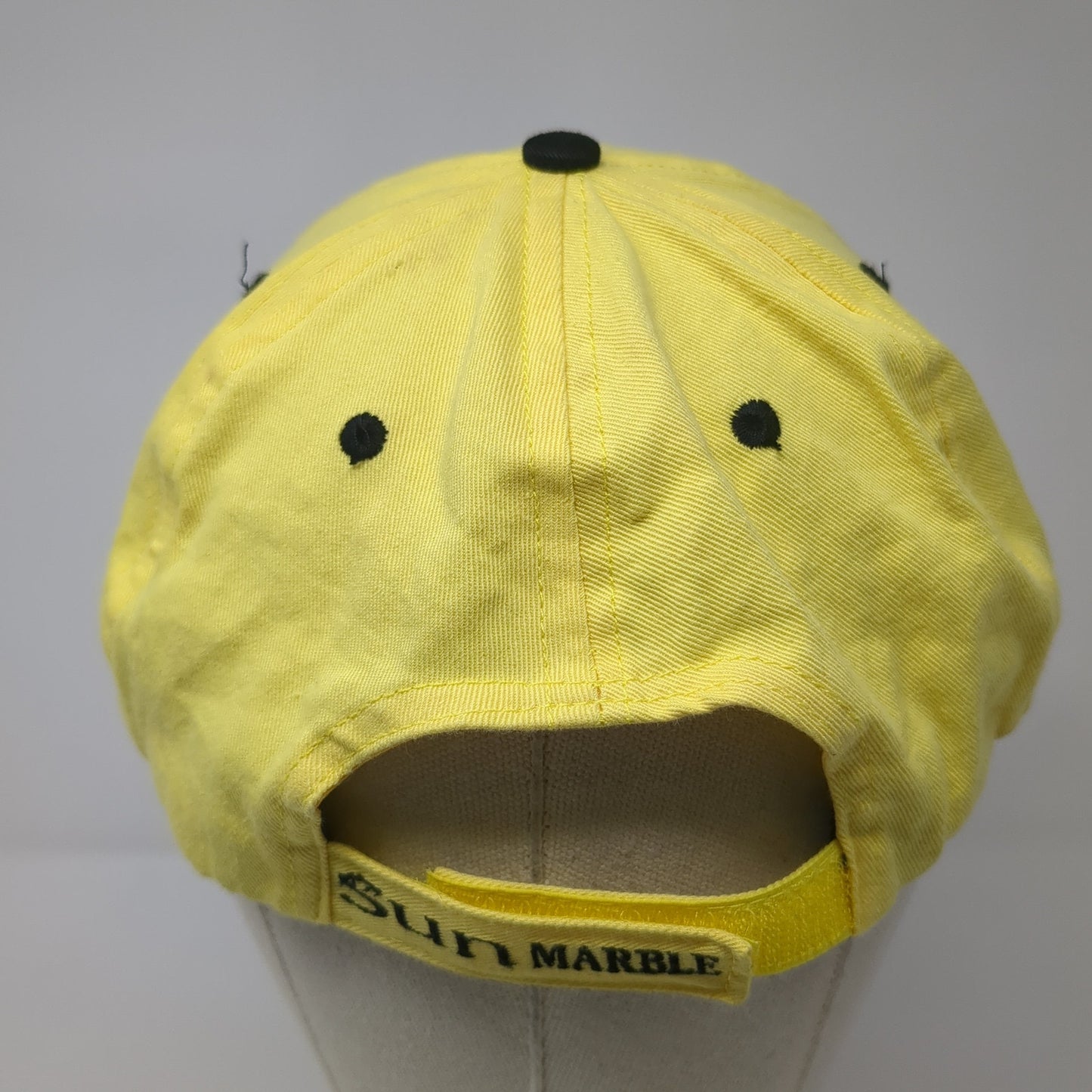 Sun Marble Strapback Baseball Cap Yellow One Size Adjustable Embroidered 6 Panel