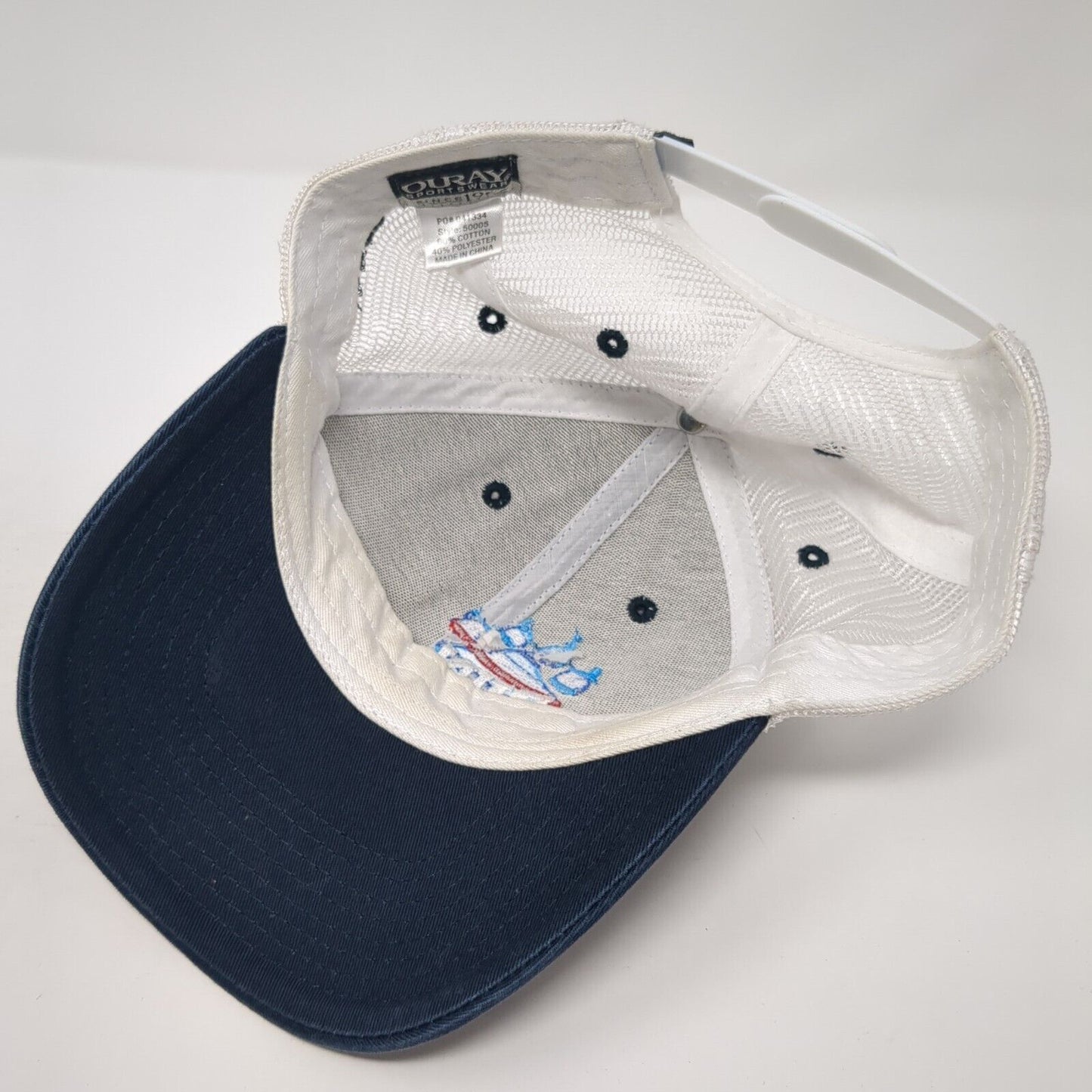 Brundage Summit Cat Track Run 10K Snapback Trucker Hat Blue OS Mesh Back Ouray