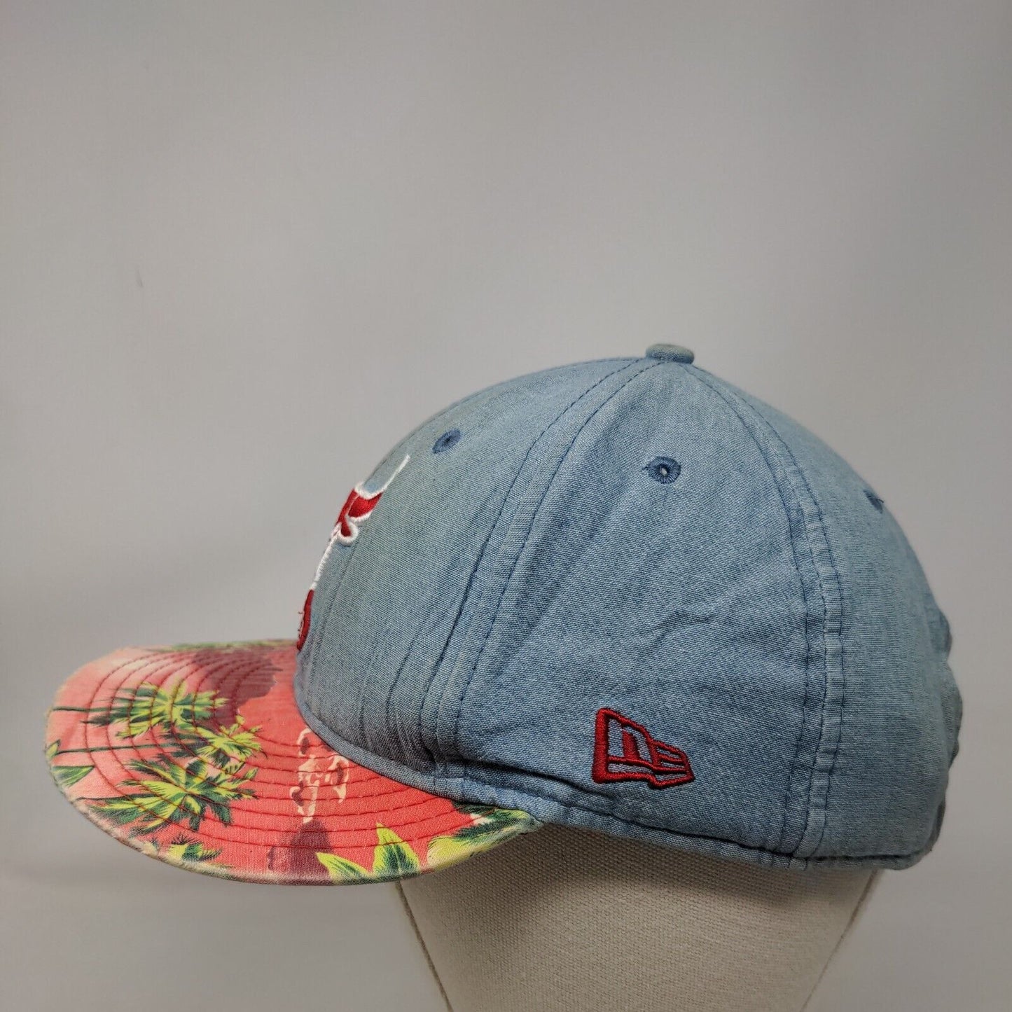 Chicago Bulls Slideback Hat Blue Denim Palms New Era 9Fifty M/L Hardwood NBA