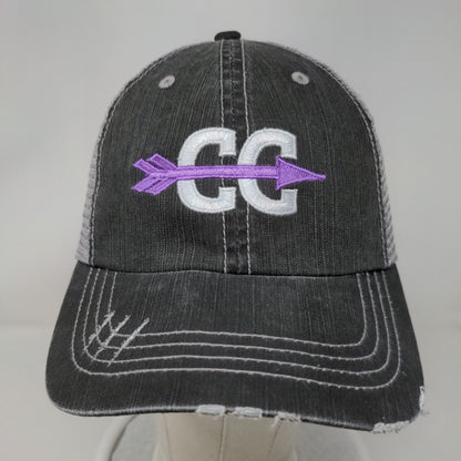CC Strapback Mesh Back Trucker Hat Gray OSFA Embroidered Arrow Logo