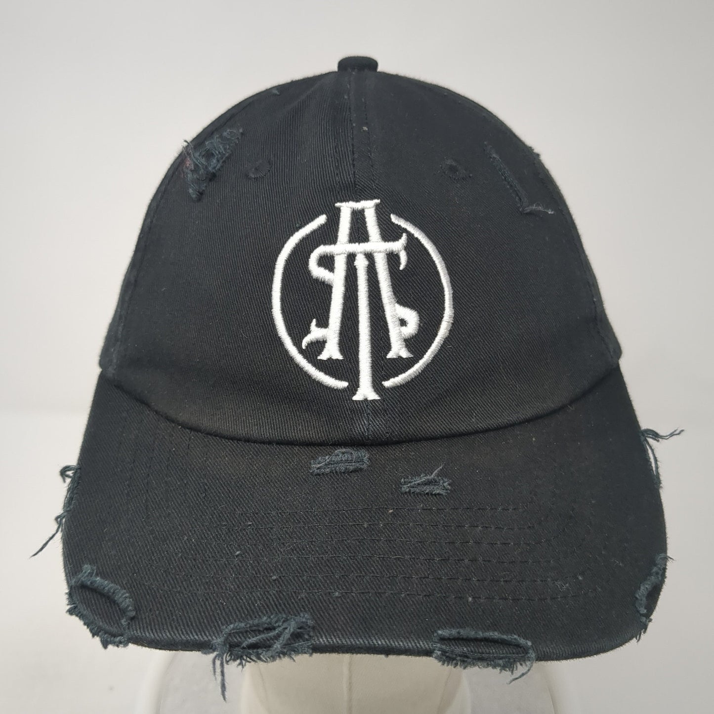 American Tattoo Society Slideback Hat Black One Size Solid Distressed