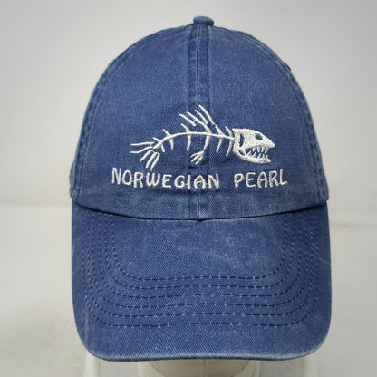 DMR Baseball Cap Blue One Size Fish Skeleton NCL Norwegian Pearl Cruise Ship Hat