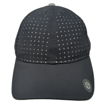 Lululemon Baseball Cap Black One Size Perforated SeaWheeze Reflective Runner Hat