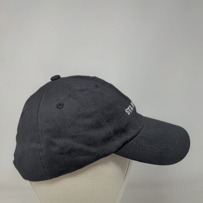 Starbucks Strapback Hat Black OSFA Employee Uniform Solid Vent Holes