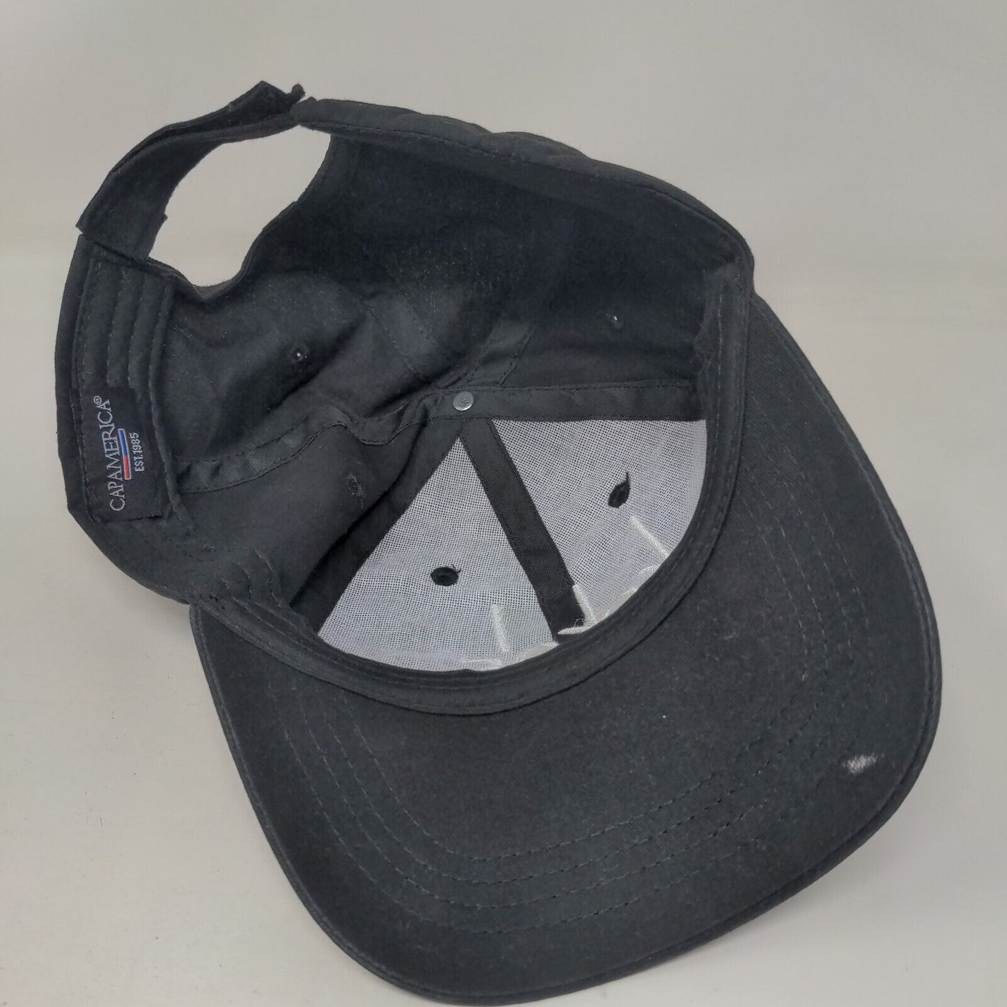 Keke's Strapback Hat Black One Size Embroidered 6 Panel Cap America
