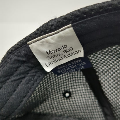 Movado Series 800 Limited Edition Baseball Cap Black One Size Strapback Hat Mesh