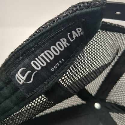 Outdoor Cap Trucker Hat Gray One Size Mesh Back Snapback Forterra Logo Hat Black