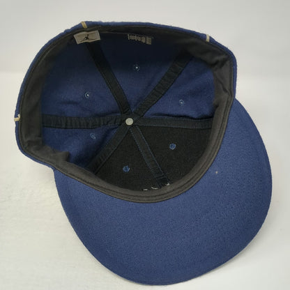 Jordan Baseball Cap Blue 7 1/2 Fitted Wool Piping Script J Logo Jumpman Hat
