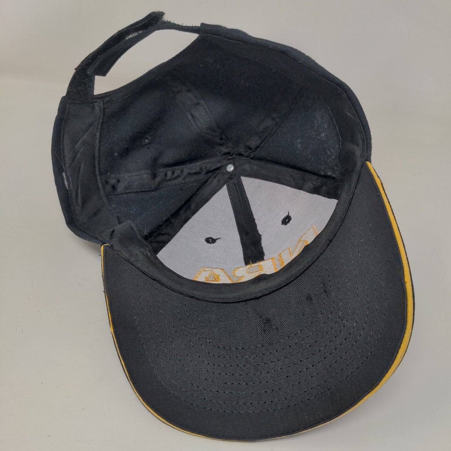 NRA Strapback Hat Black One Size Embroidered American Flag 6 Panel