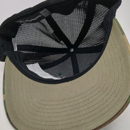 Richardson Baseball Cap Green Black XL Hawktech Logo Patch Camo Mesh Flexfit Hat