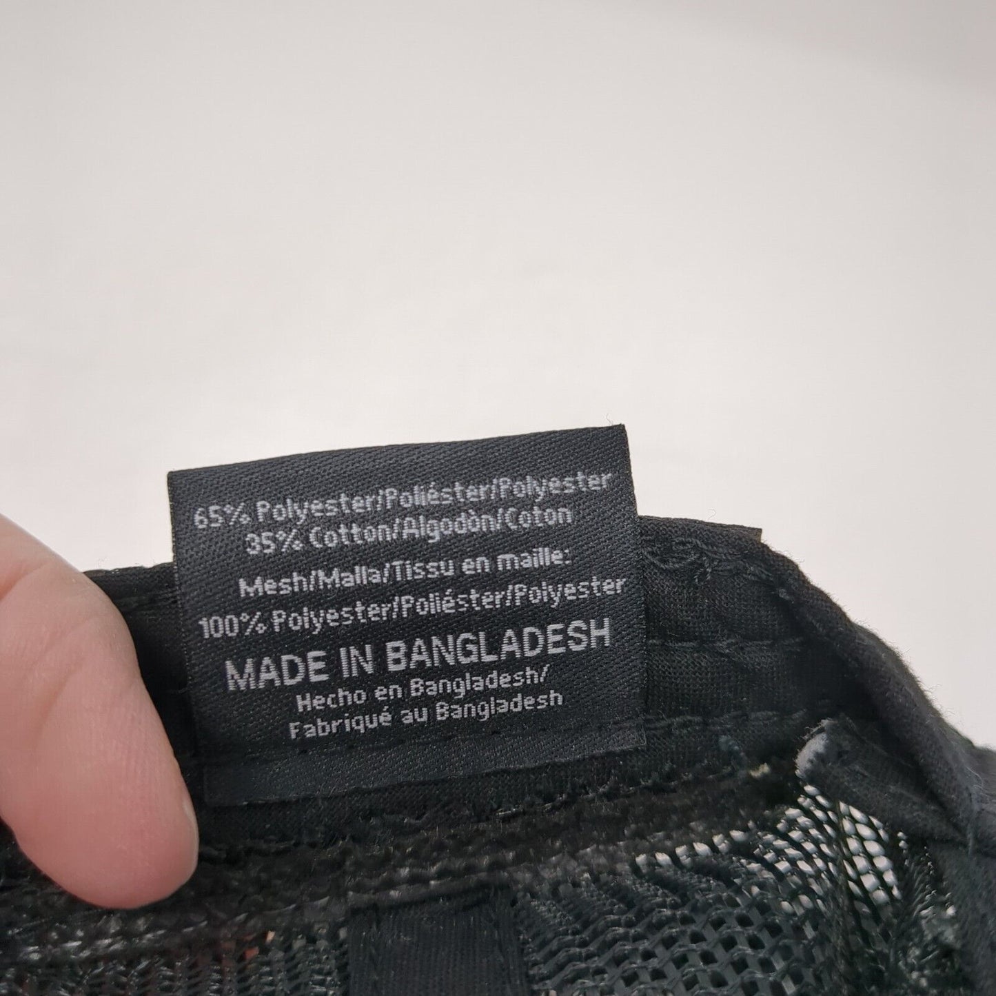 Thry Ving Media Snapback Rope Trucker Hat Black One Size Mesh Back