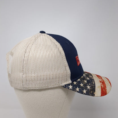 Flynn Drilling Company Snapback Trucker Hat Multi OS Adjustable Patriotic Mesh