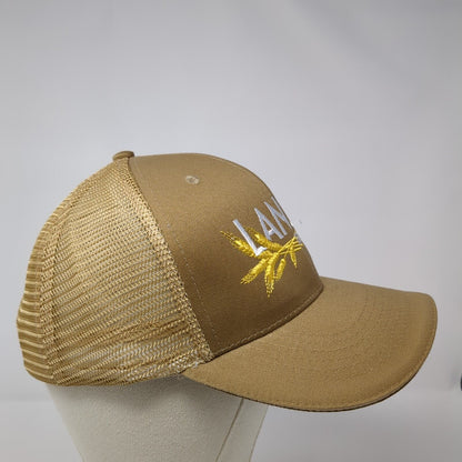 Lansing Trade Group Idaho Strapback Trucker Hat Tan OS Adjustable Mesh Back