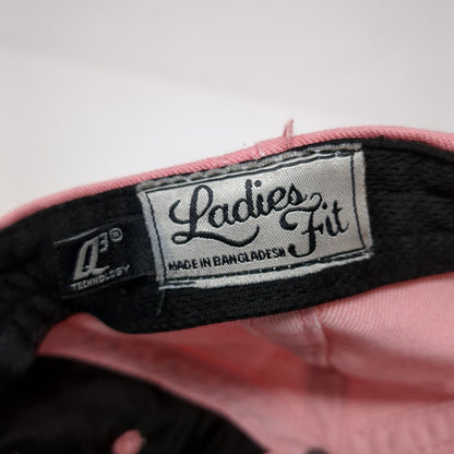 Unbranded Women's Strapback Hat Pink One Size Embroidered Logo 6 Panel