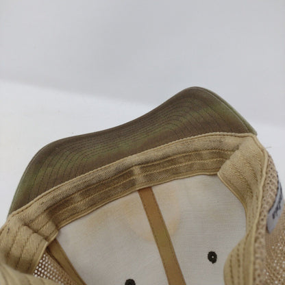 Columbia Global Outdoors Fitted Trucker Hat Tan One Size Patch Logo Mesh Back