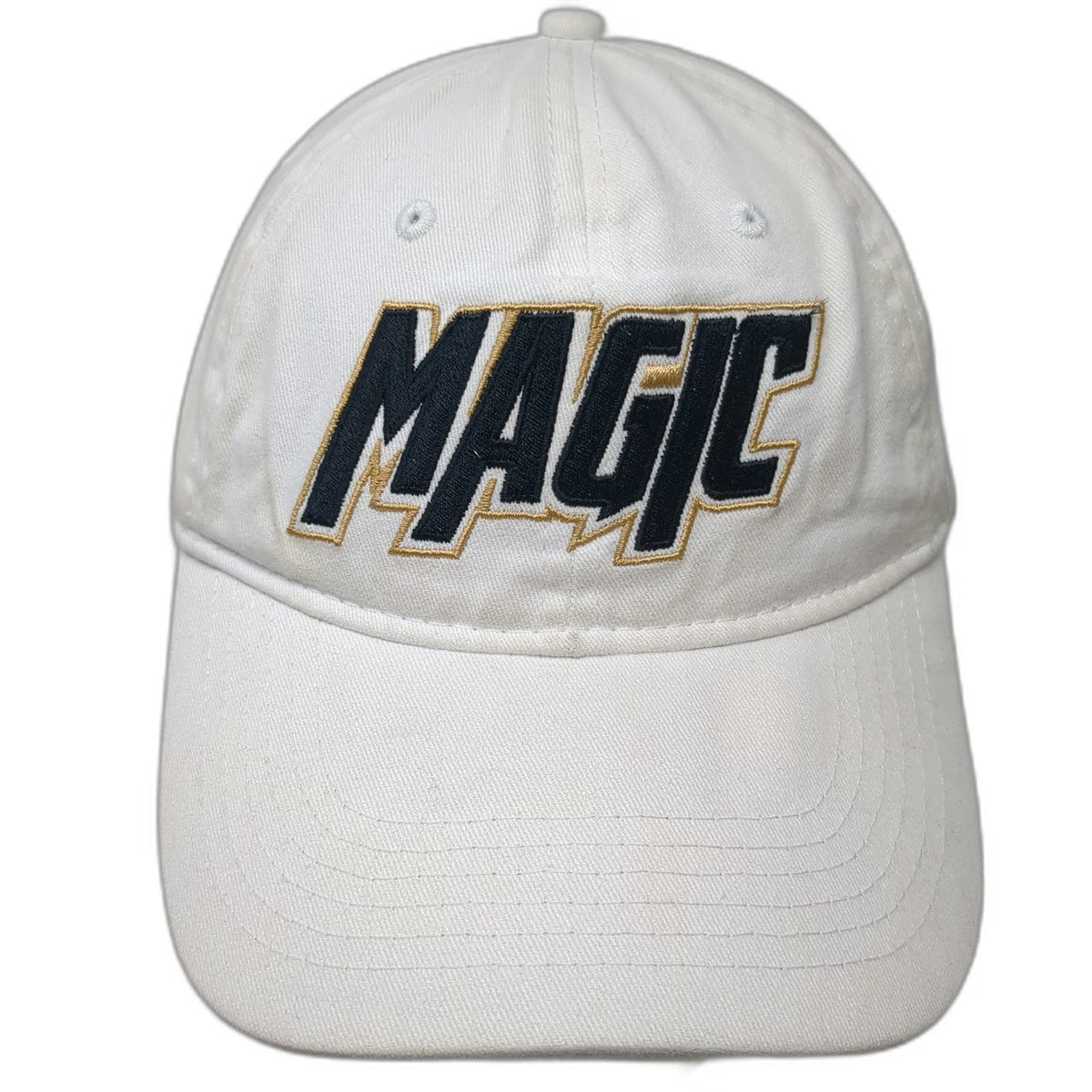 Port & Company Magic Logo Baseball Cap White One Size Slideback Cotton Hat