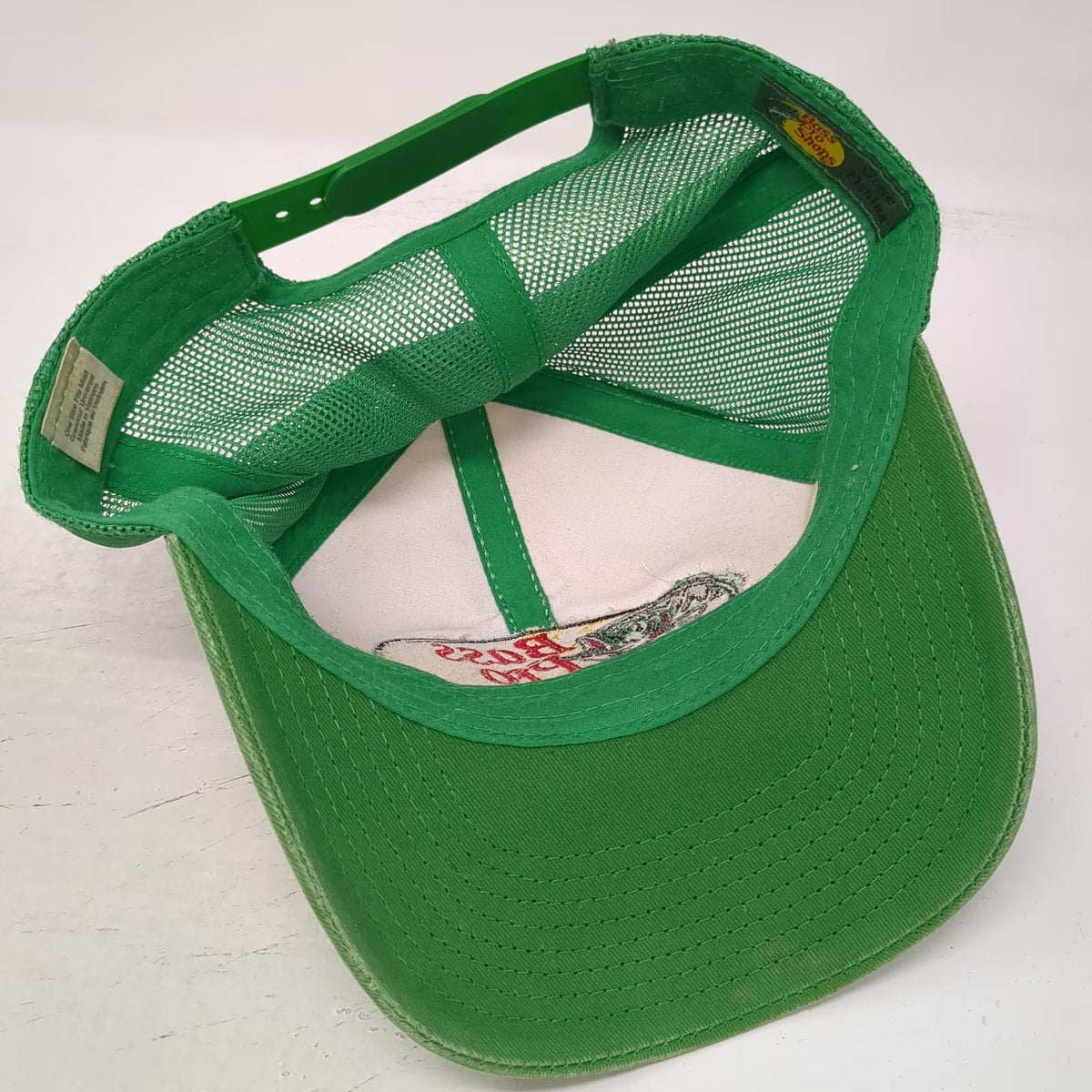 Bass Pro Shops Trucker Hat Green One Size Mesh Snapback Fishing Logo Adjustable
