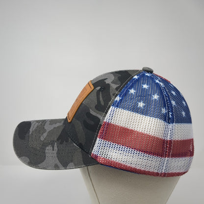 Ford Built Tough Trucker Hat Multicolor One Size Adjustable Mesh Back Patriotic