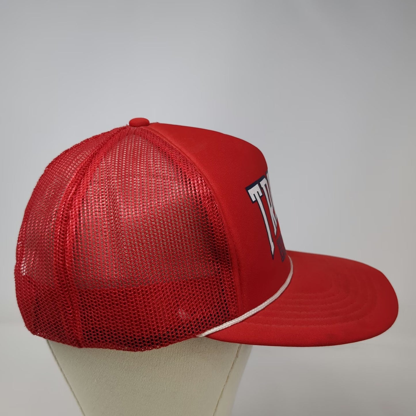 Kenda Trucker Hat Red L White Blue Rope Snapback Mesh 5 Panel Trinity Hockey