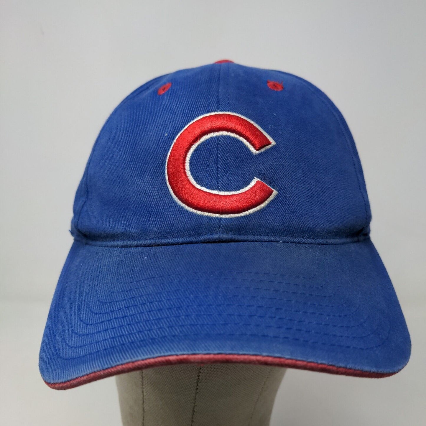 Unbranded Men's Strapback Hat Blue Adjustable Embroidered Chicago Cubs Logo