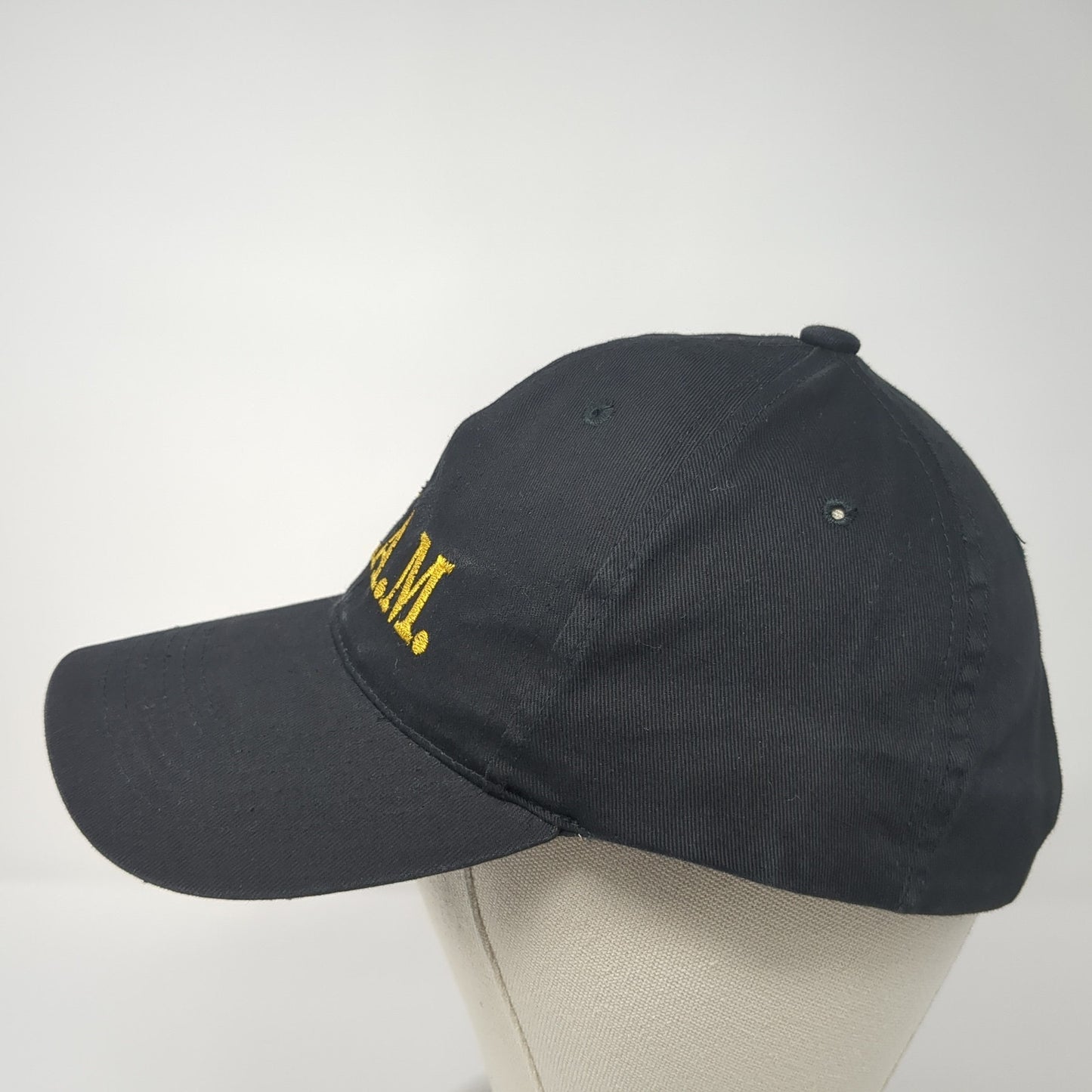 T.E.A.M. Snapback Hat Black One Size Adjustable Embroidered Sportsman