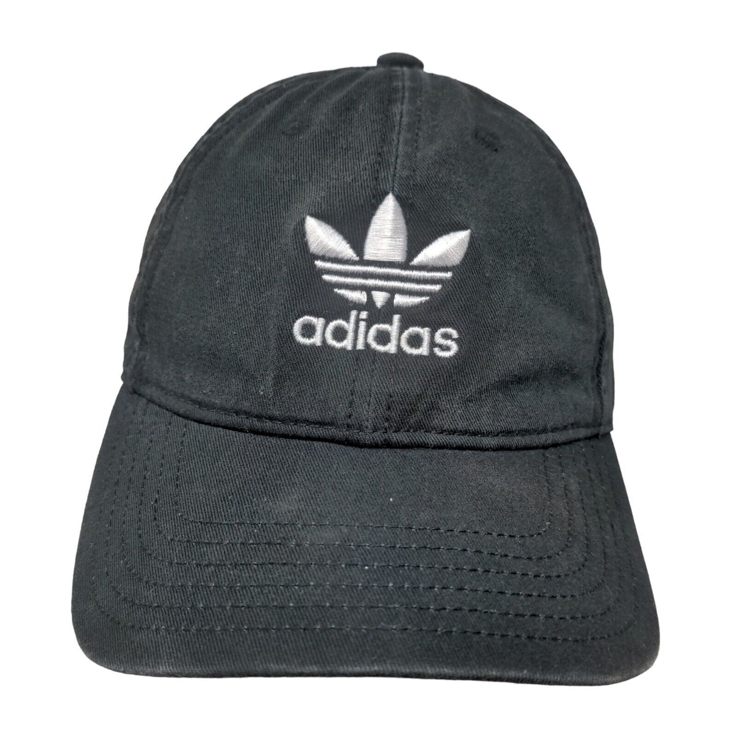 Adidas Trefoil 3 Stripes Women's Slideback Hat Black OSFW Embroidered