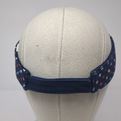 USA Stars & Stripes Sun Visor Hat Multicolor One Size Adjustable Patriotic