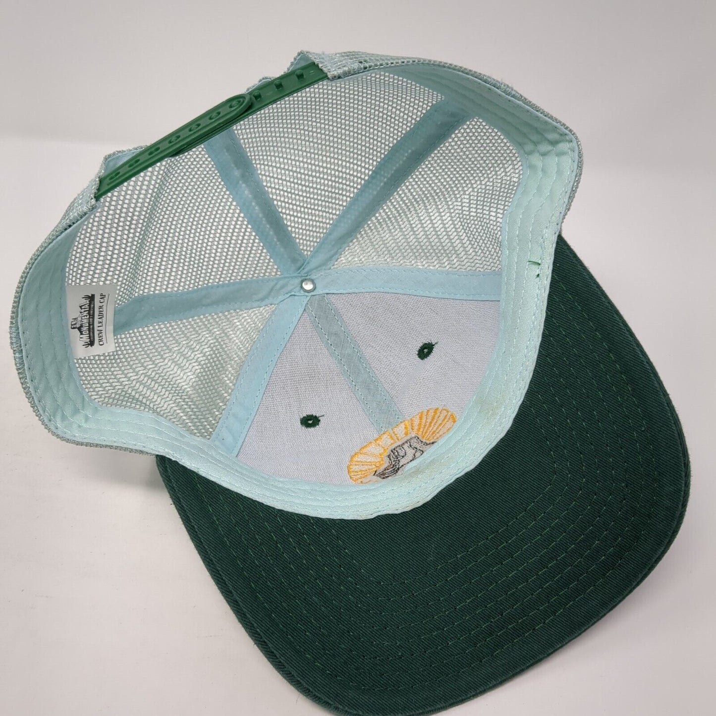 Monumental Snapback Mesh Back Trucker Hat Green One Size Crew Leader Cap