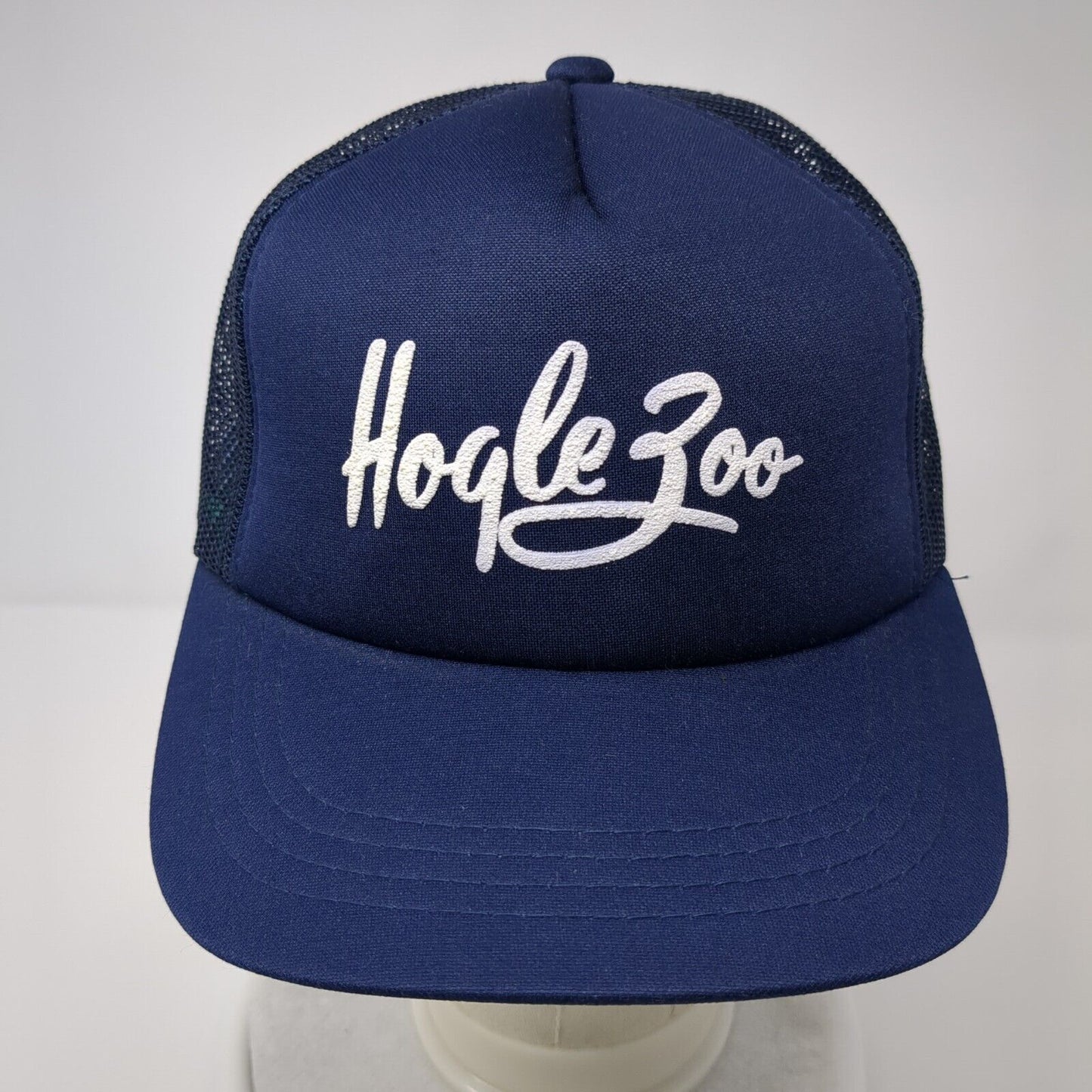 Hogle Zoo Snapback Mesh Back Trucker Hat Blue OSFA Adjustable Triangle