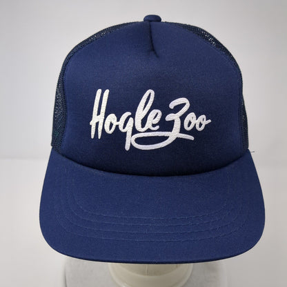 Hogle Zoo Snapback Mesh Back Trucker Hat Blue OSFA Adjustable Triangle