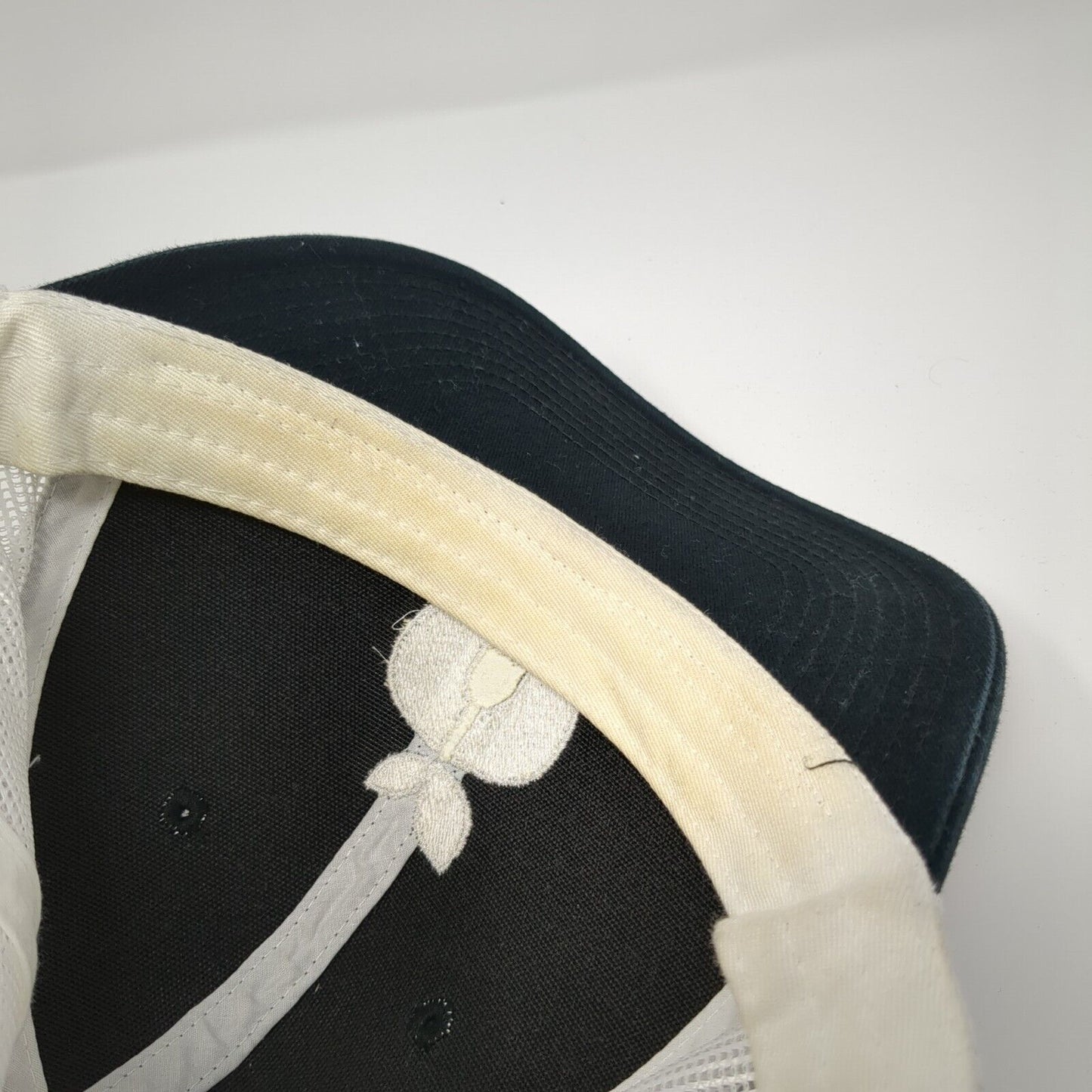 Port Authority Snapback Trucker Hat Black OS Adjustable Embroidered Mesh Back